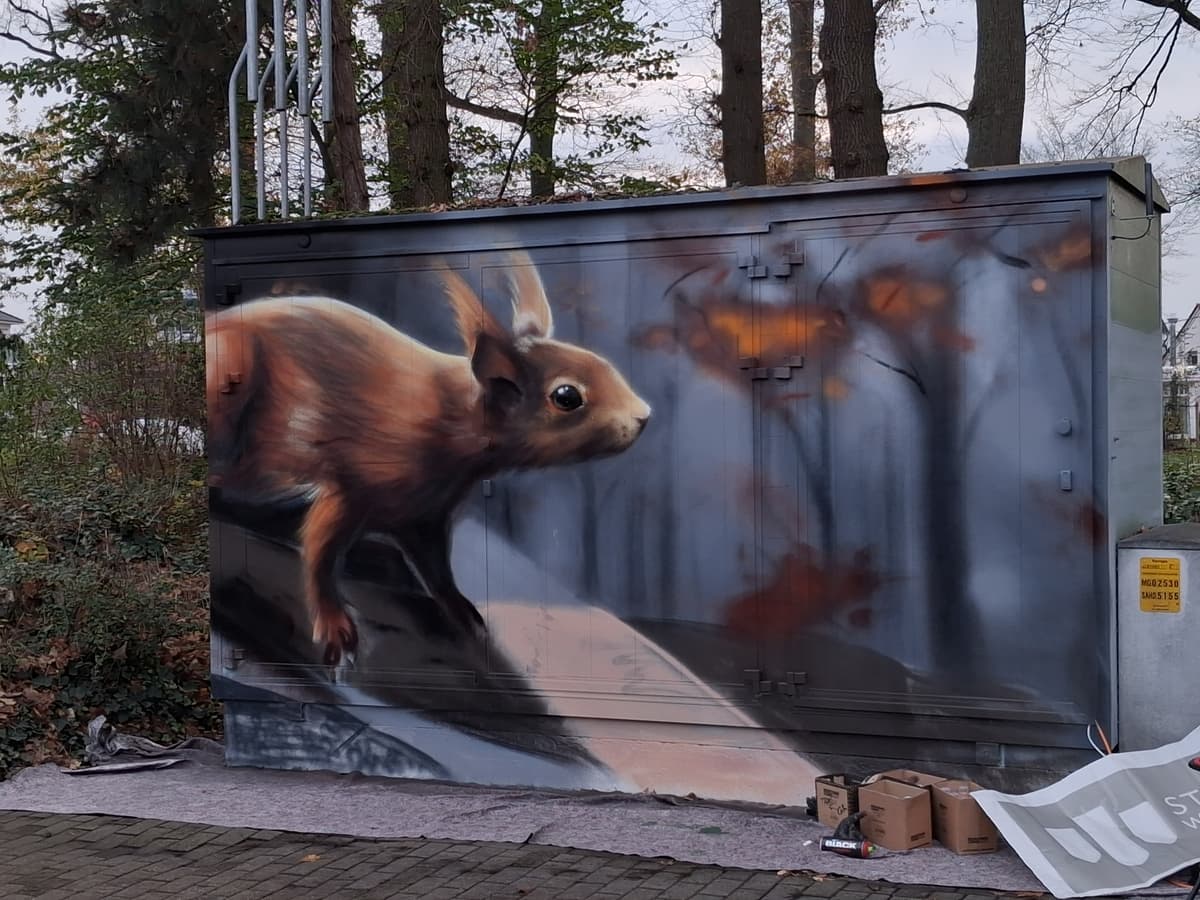 Eichhörnchen im Wald GDR Stadtwerke Warendorf 